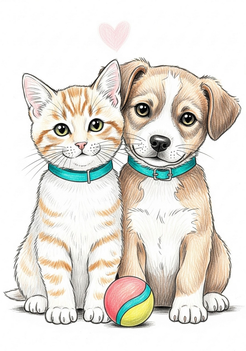 Kitten And Puppy Best Friends