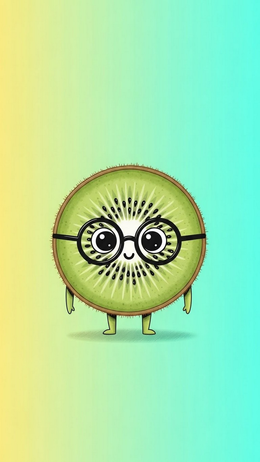 Kiwi Wearing Round Glasses