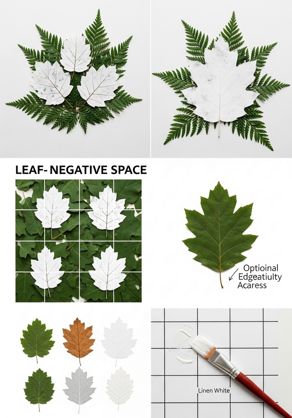 Leaf-Print Negative Space
