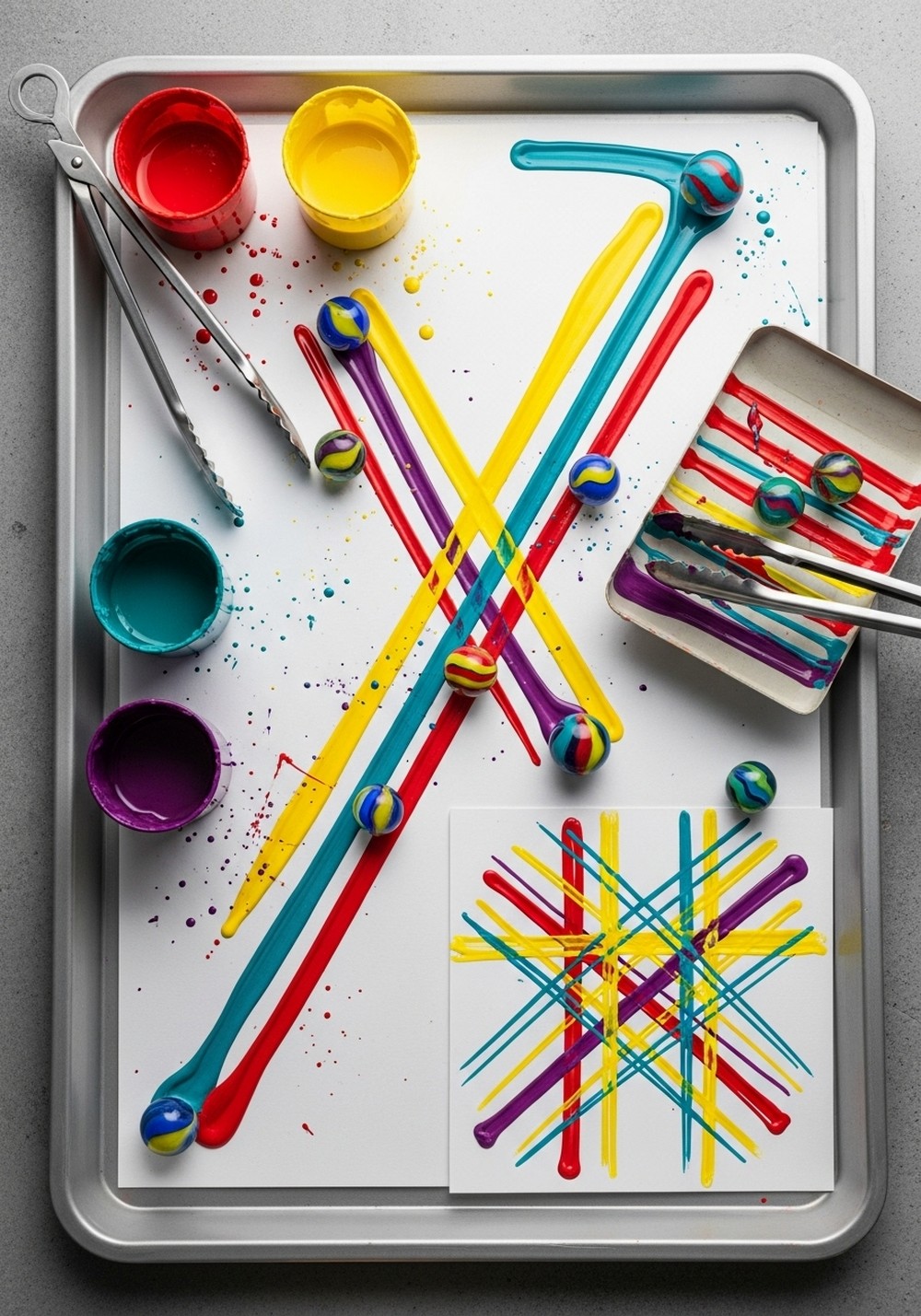 Marble Roll Color Trails