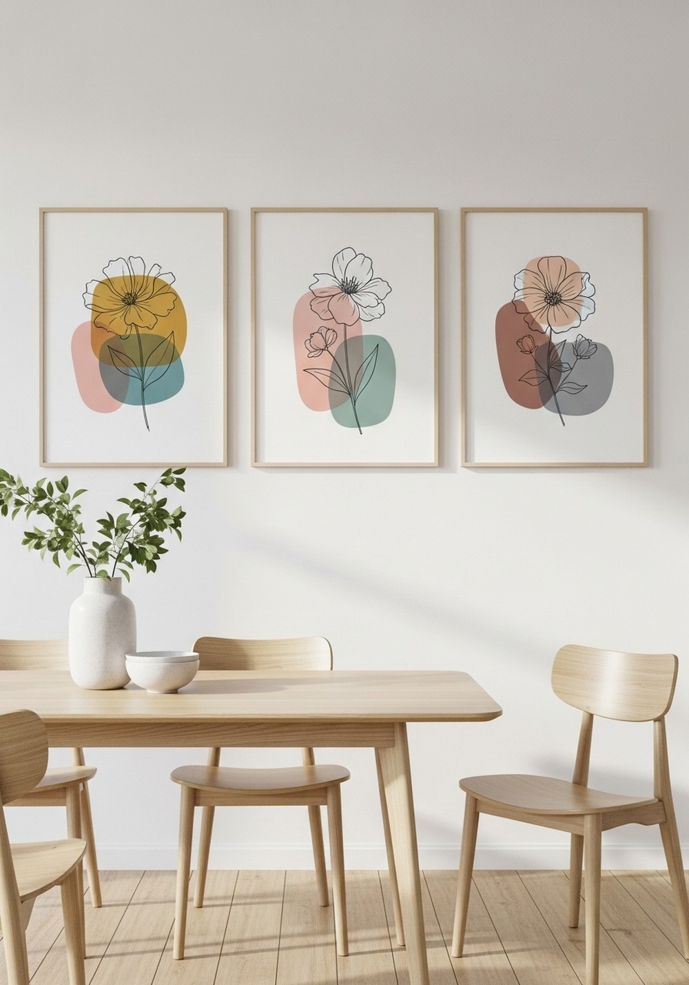 Minimal Line-Drawn Blooms