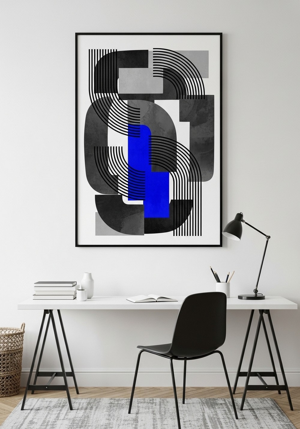 Monochrome Base With One Bold Accent Hue