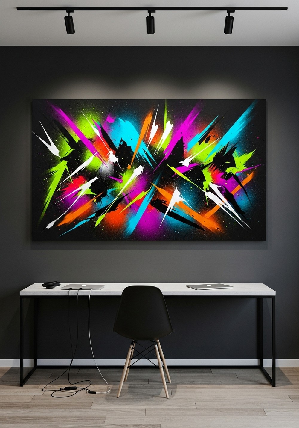 Neon Pop Modern Colorful Abstract Wall Art