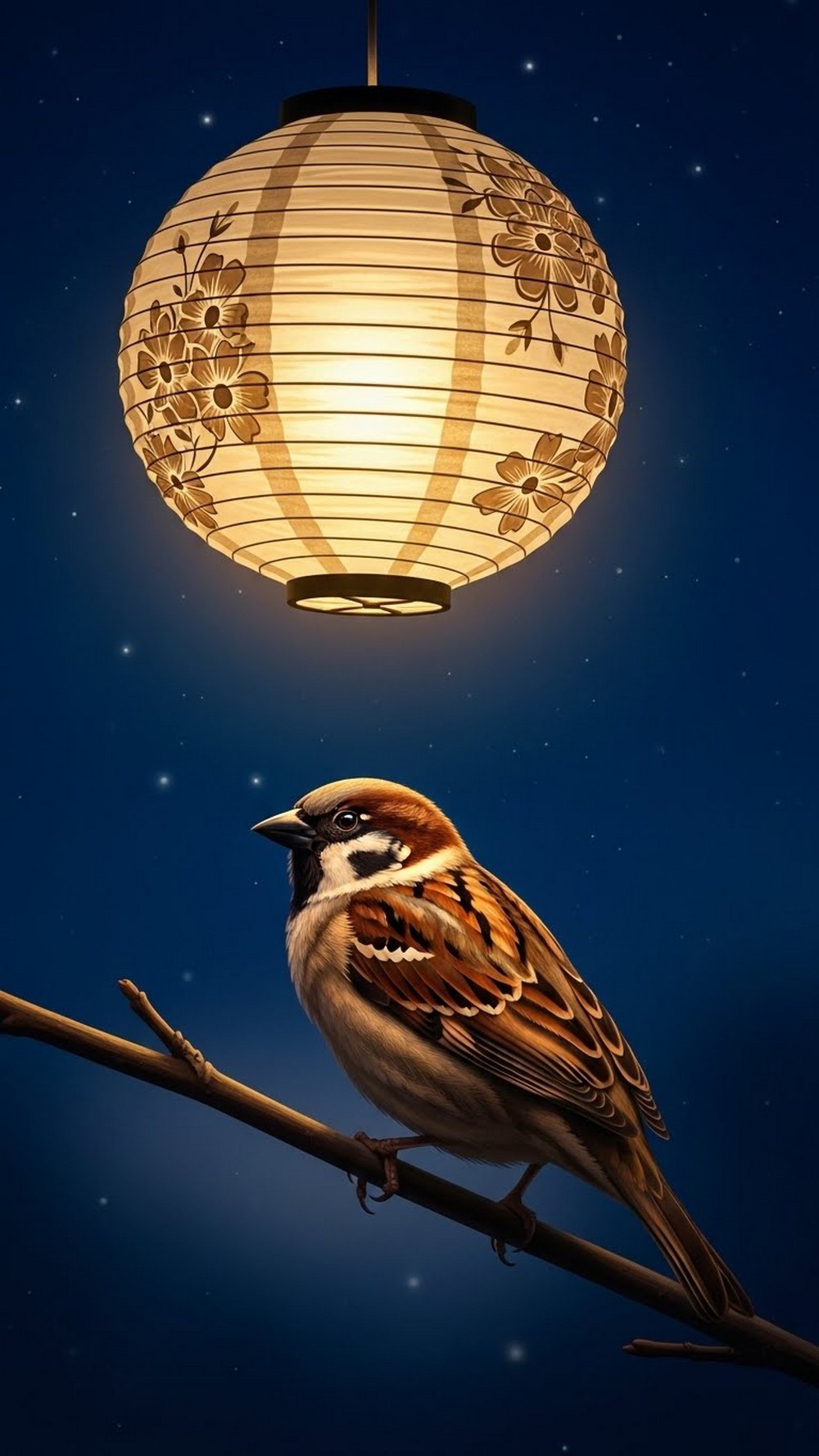 Night Sky Lantern Sparrow