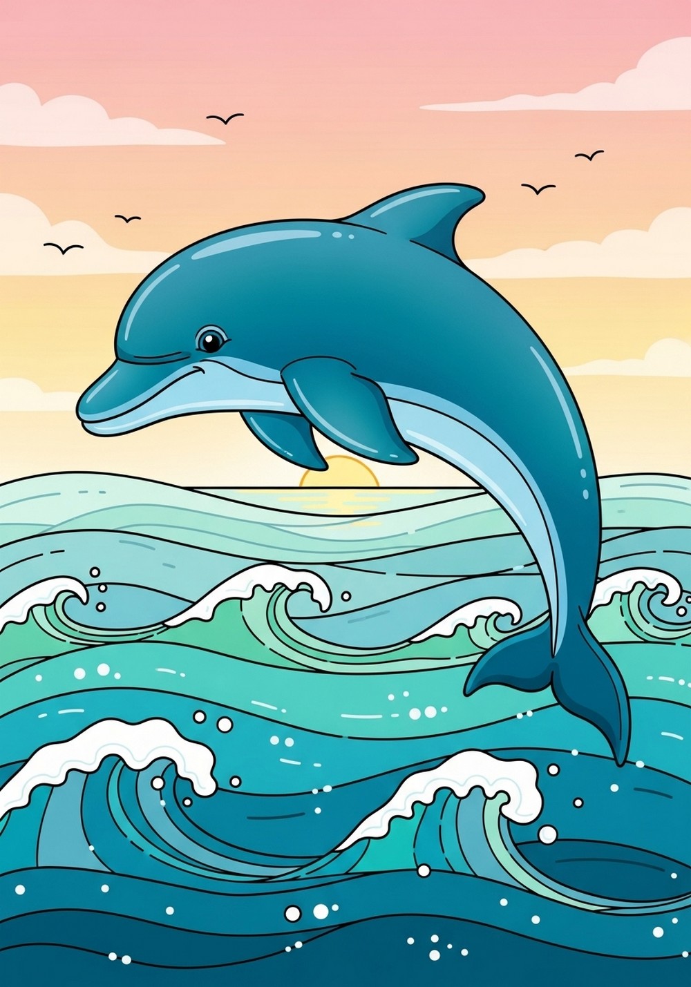 Ocean Blue Dolphin Jump