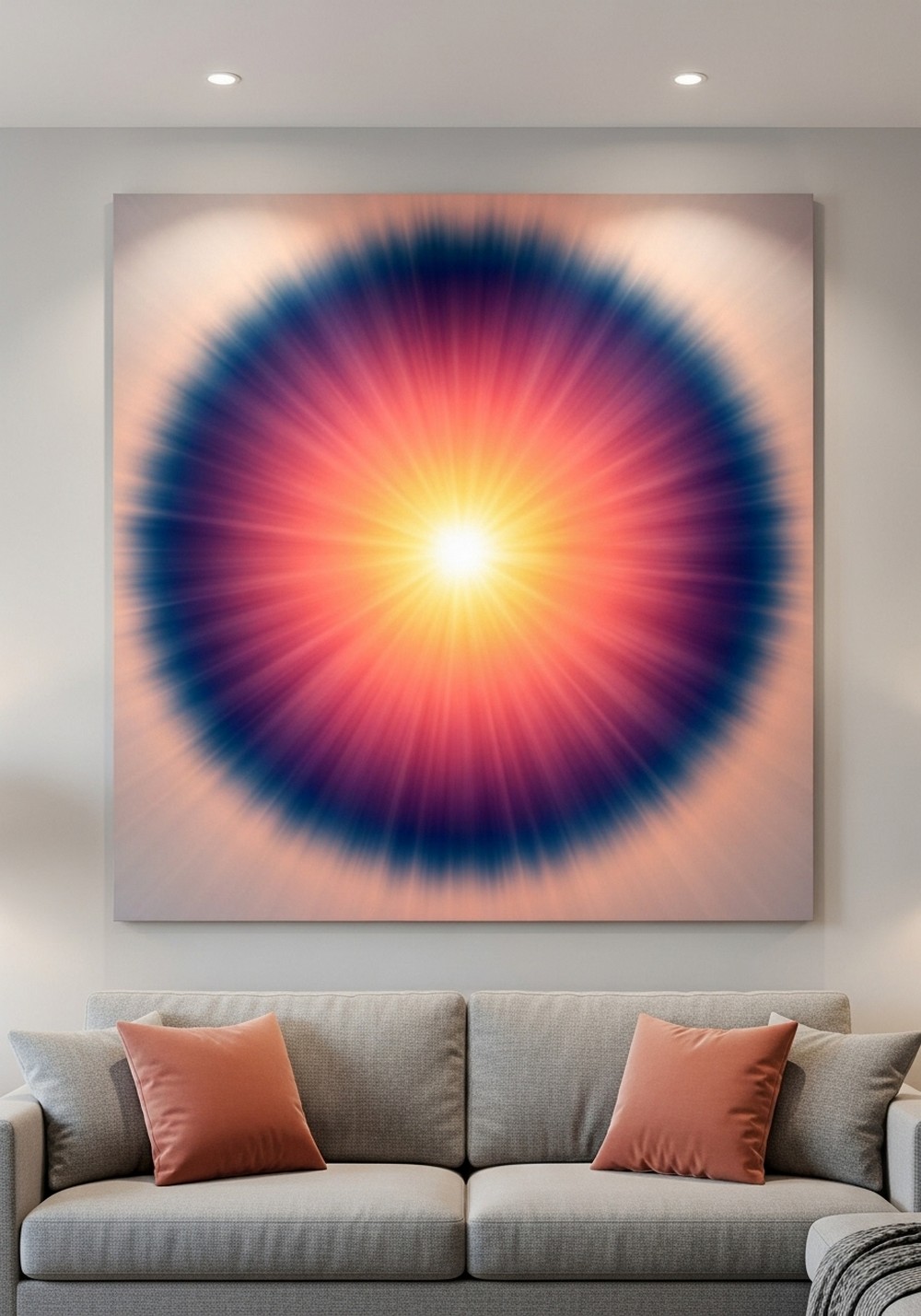 Oversized Circular Color Aura Wall Art