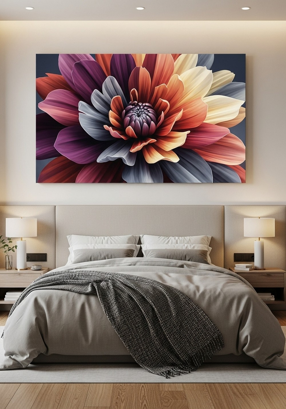 Oversized Statement Flower Canvas