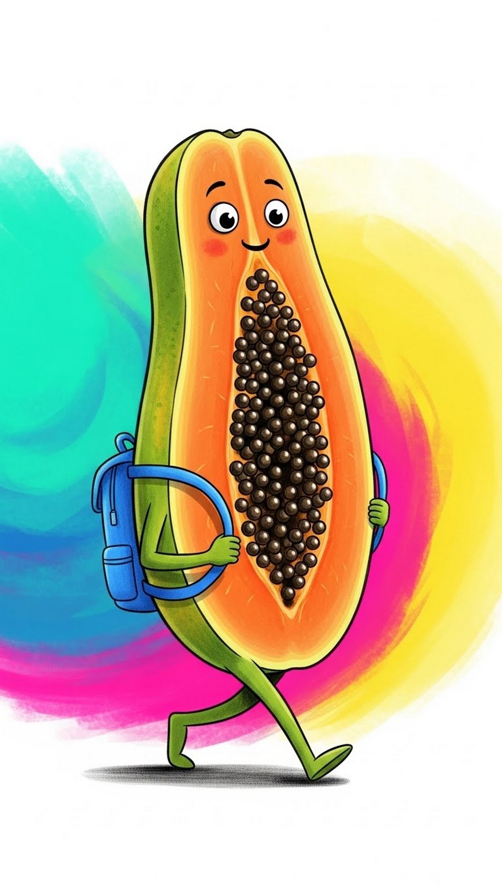 Papaya with Tiny Backpack