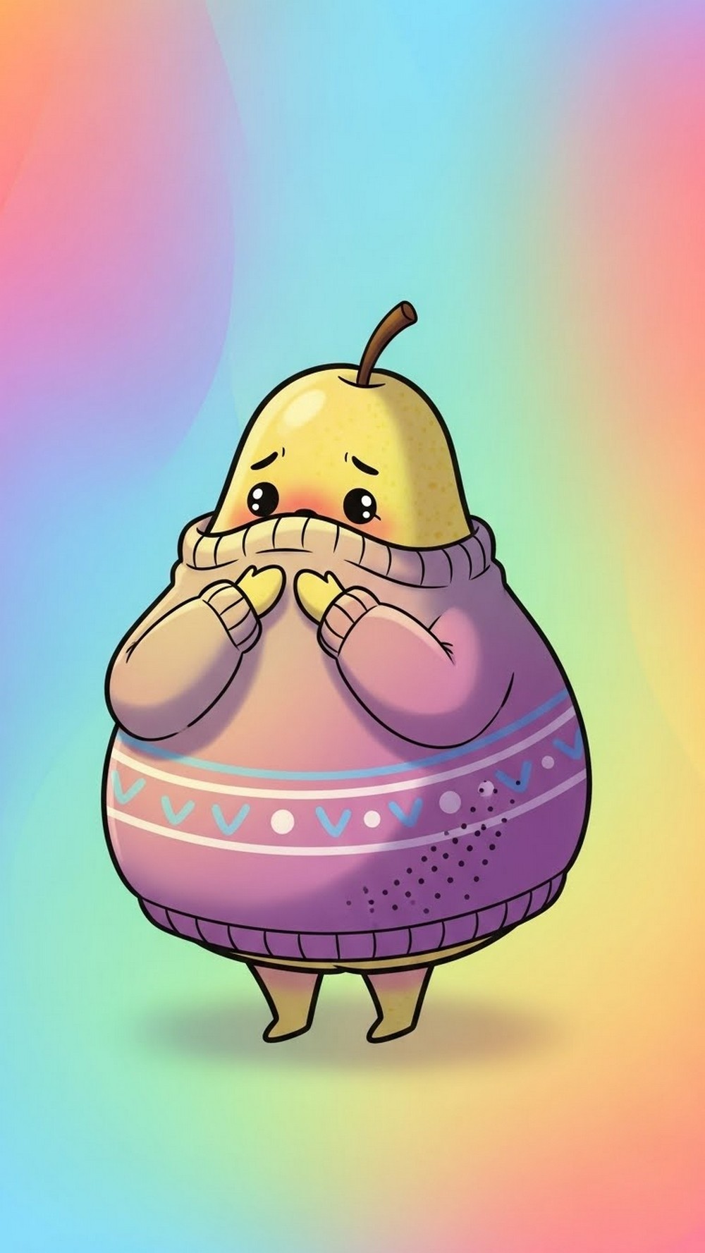 Pear in a Cozy Sweater