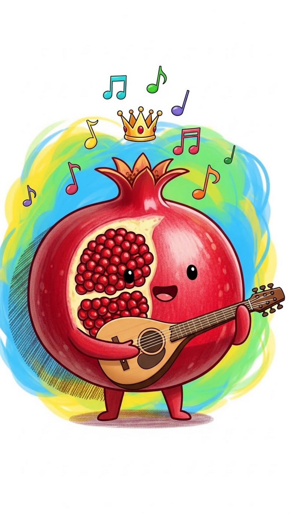 Pomegranate Playing Music