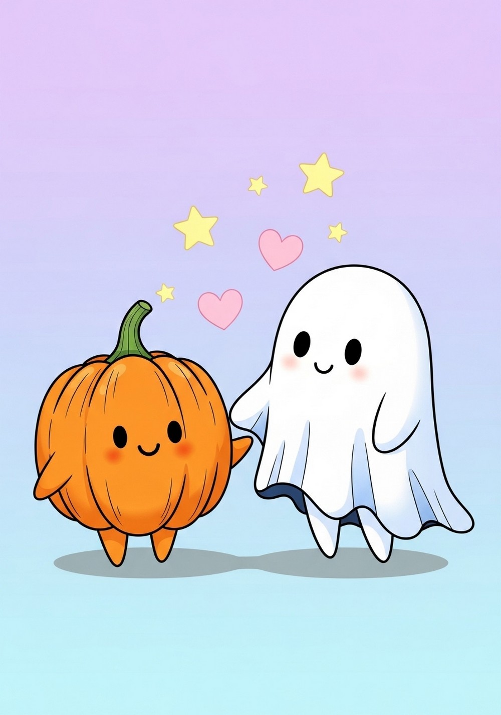 Pumpkin And Ghost Best Friends