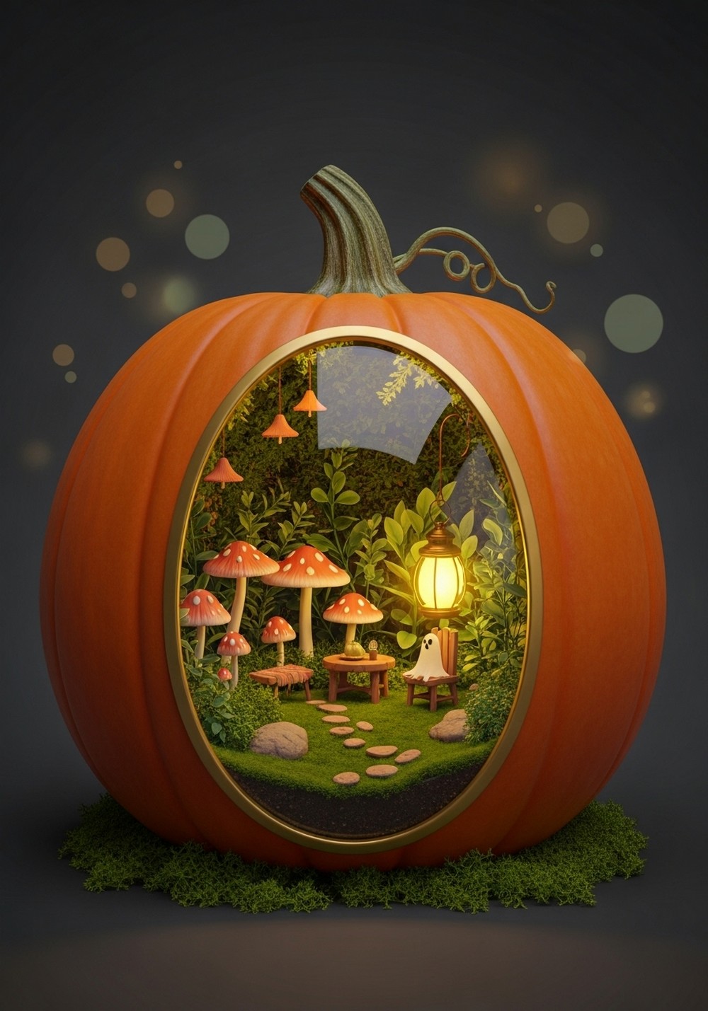 Pumpkin Terrarium Mini World Art