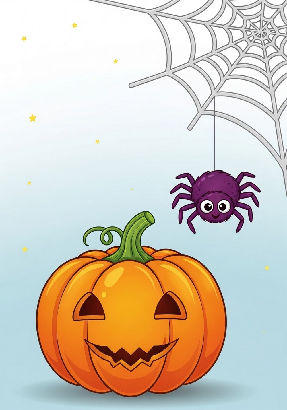 Pumpkin With Spider And Web