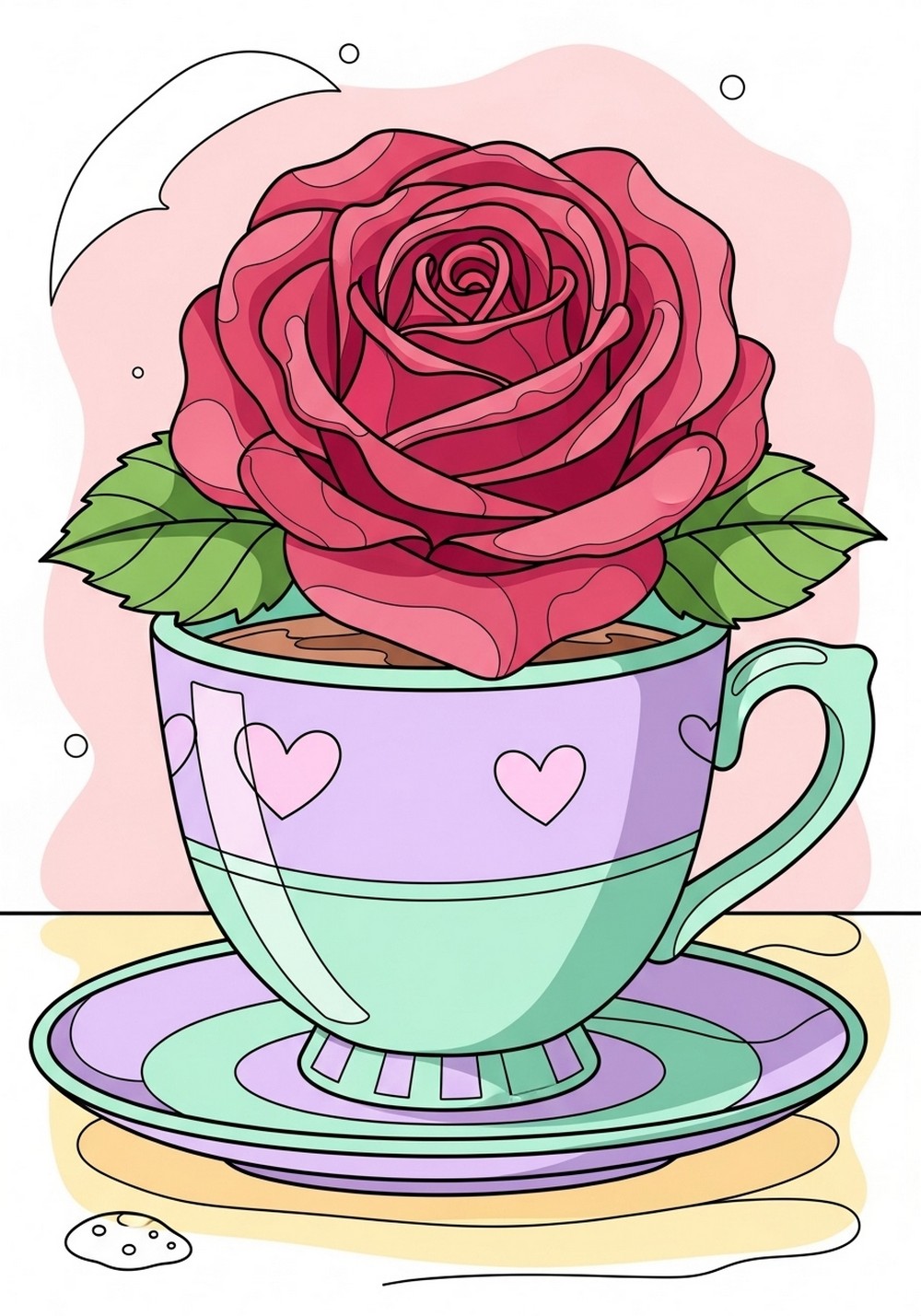 Rose Sitting In A Teacup