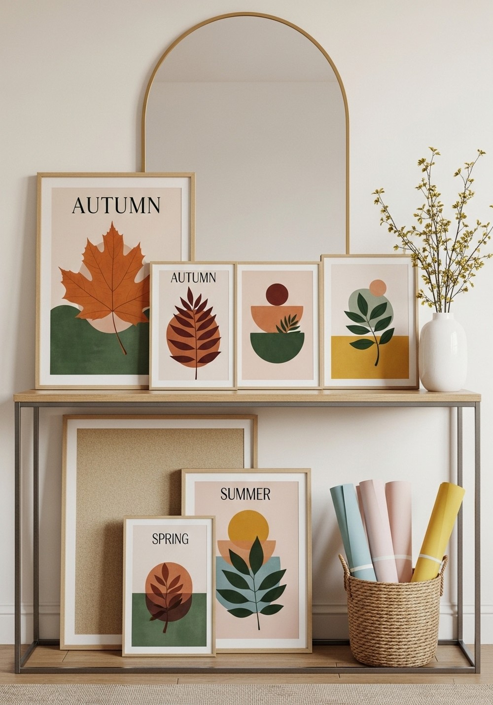 Seasonal Colored Wall Art You Can Swap Easily