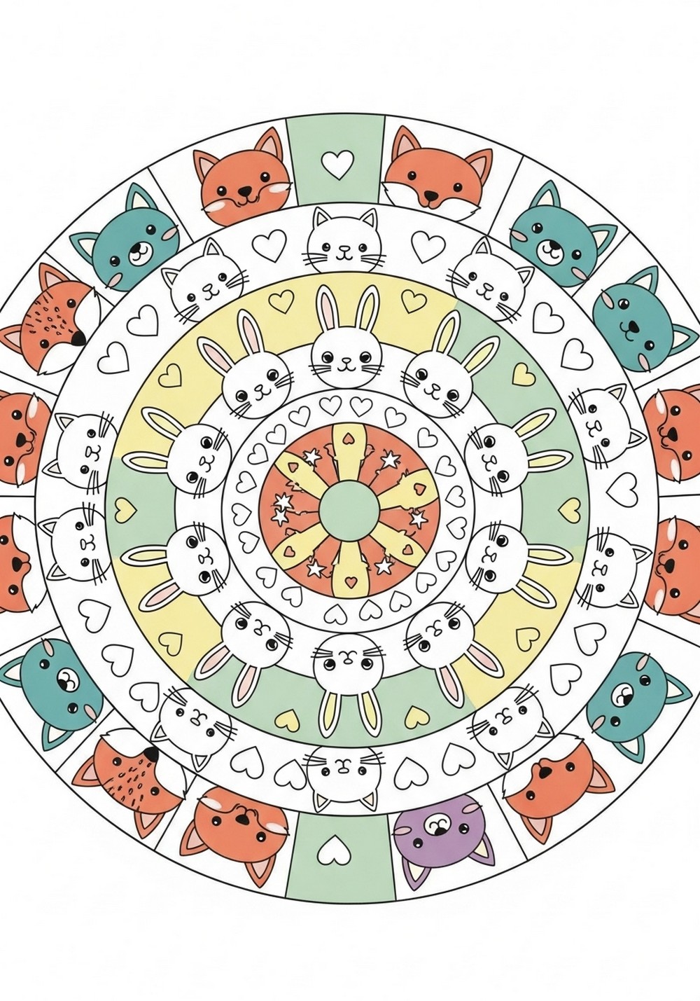 Simple Animal Pattern Mandalas
