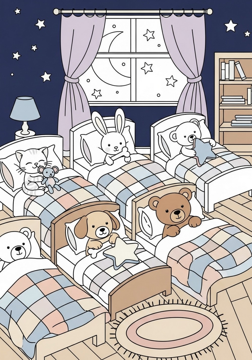 Sleepy Animals At Bedtime