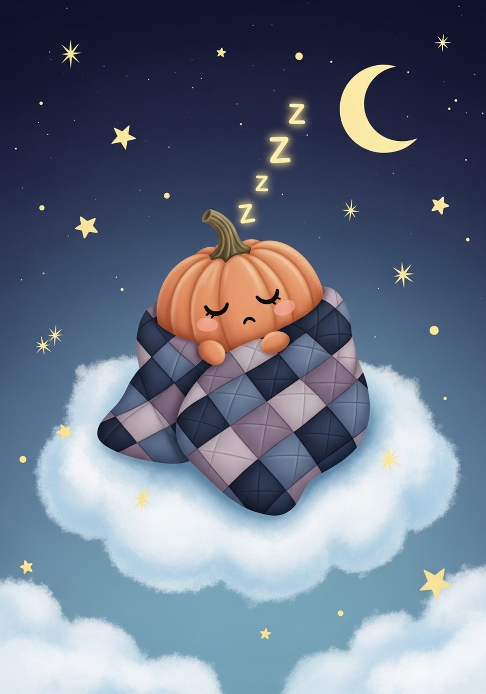 Sleepy Bedtime Pumpkin Art