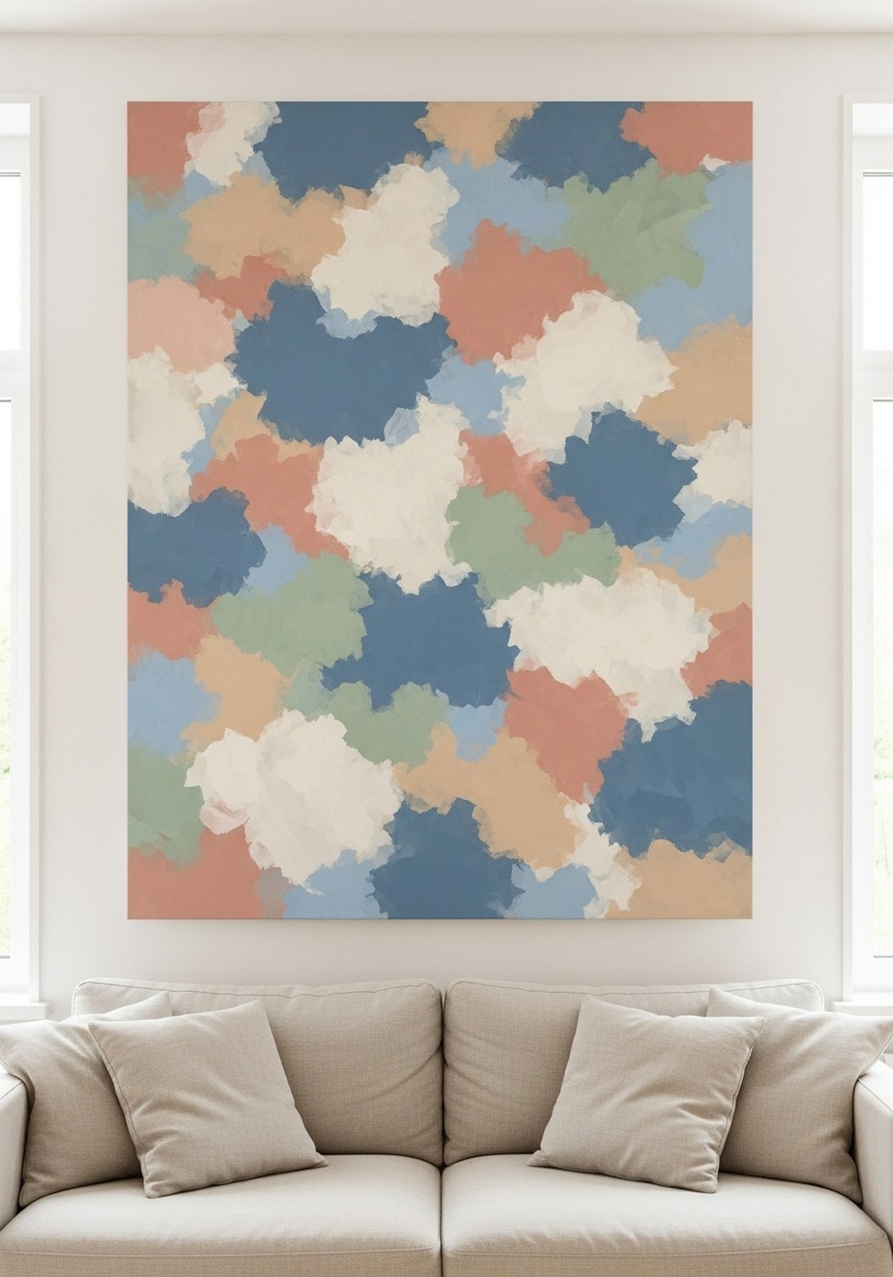 Soft Pastel Cloudy Form Abstractions