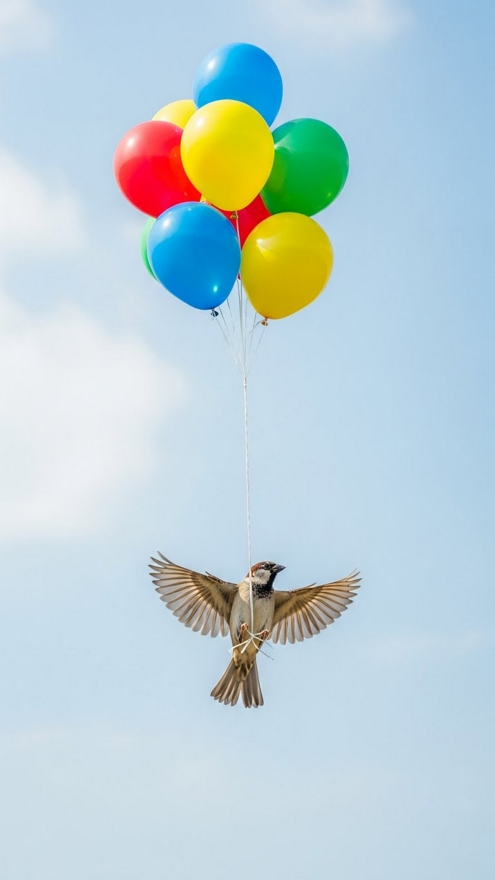 Sparrow With Balloons