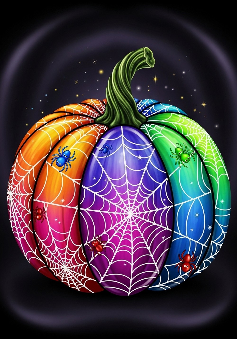 Spiderweb Pattern Pumpkin Mandala