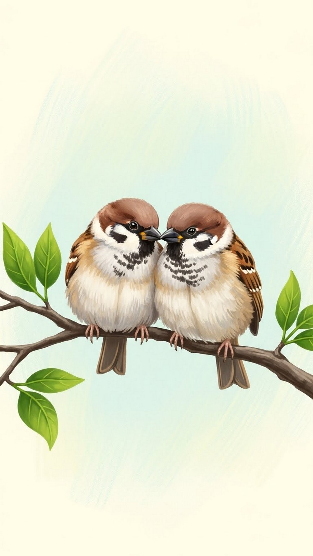 Storybook Sparrow Pair