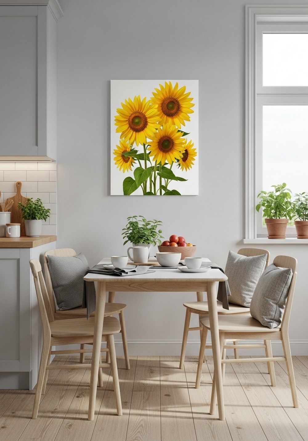 Sunny Yellow Sunflower Colored Flower Wall Art For Cheerful Spaces
