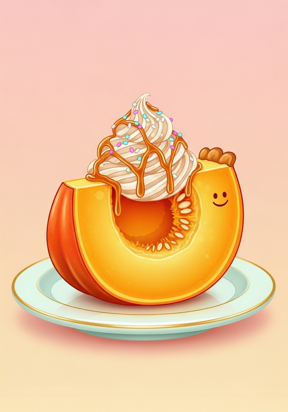 Sweet Dessert Inspired Pumpkin Slice Art