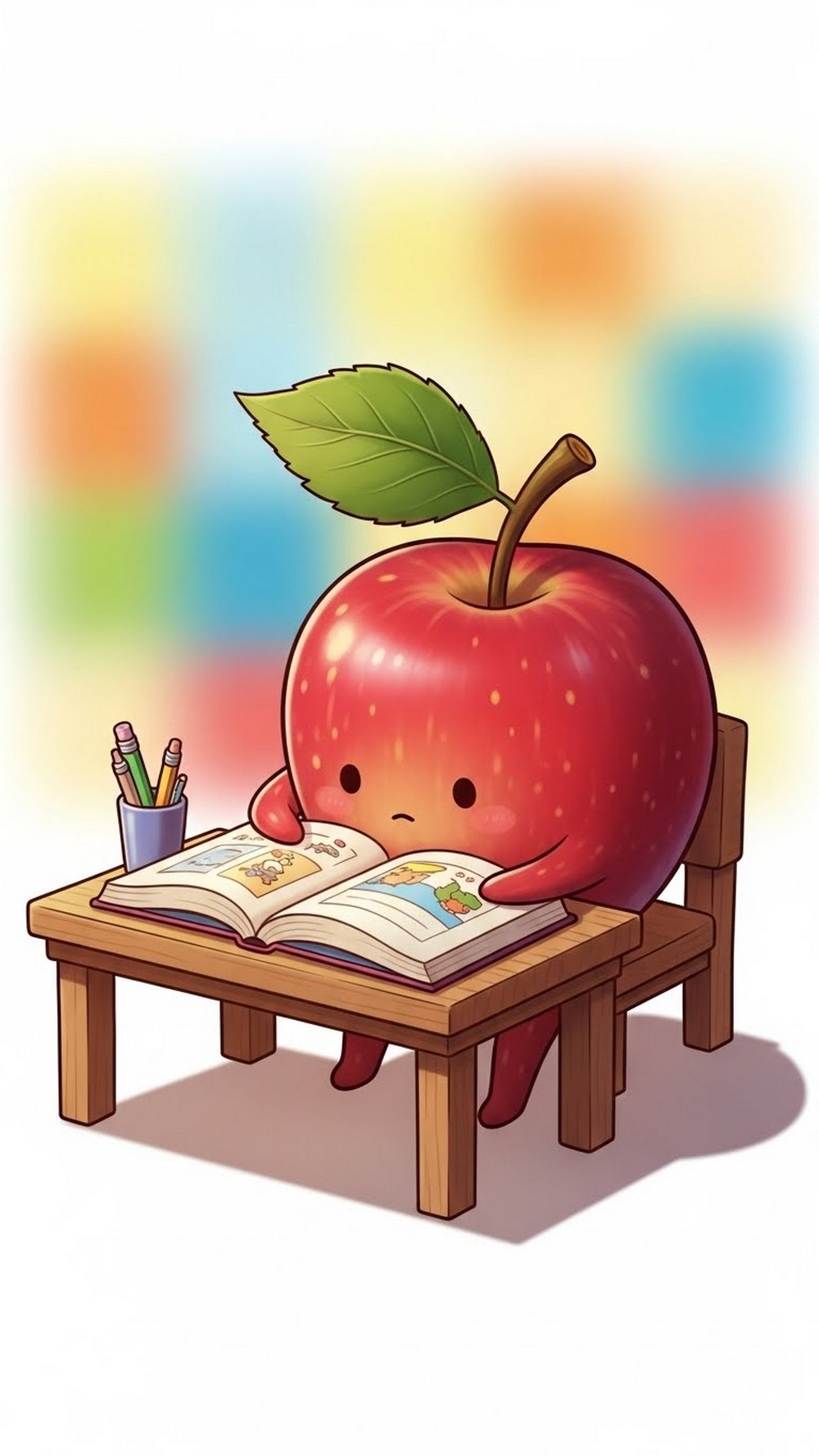 Tiny Apple Studying Hard