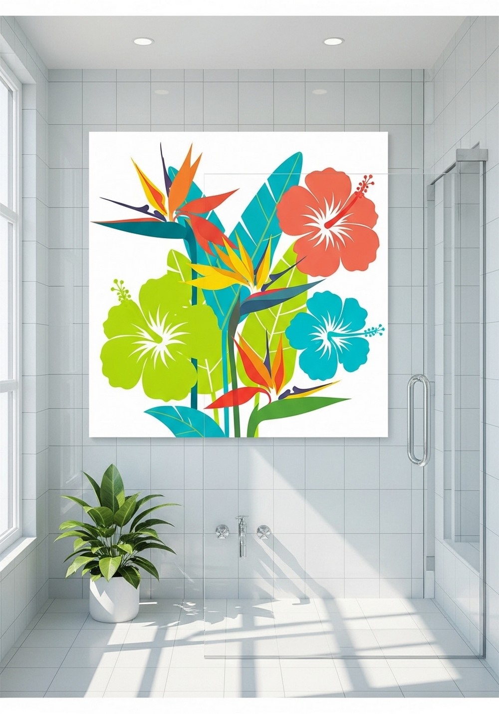 Tropical-Inspired Modern Colorful Floral Wall Arts