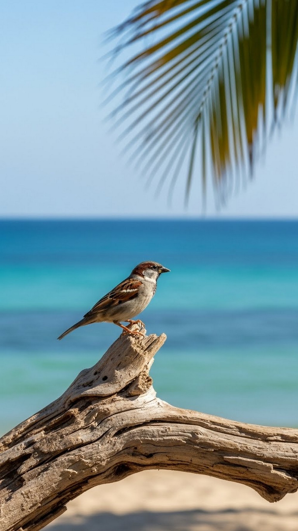 Tropical Sparrow by the Sea