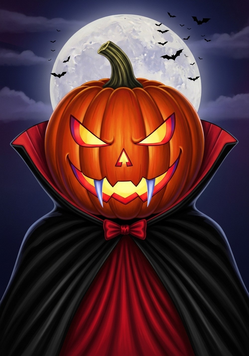 Vampire Pumpkin With Cape