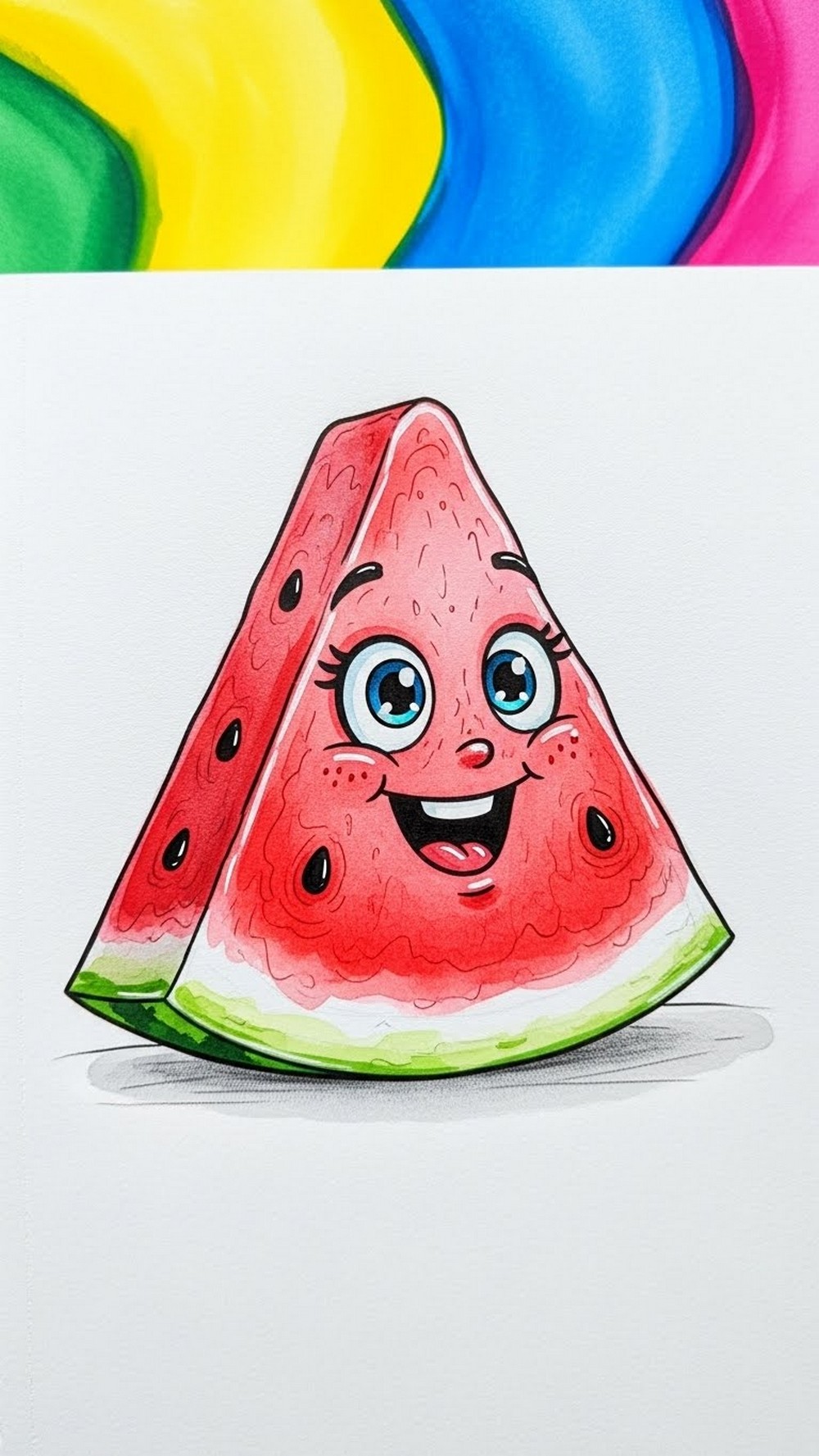 Watermelon Slice with Big Smile
