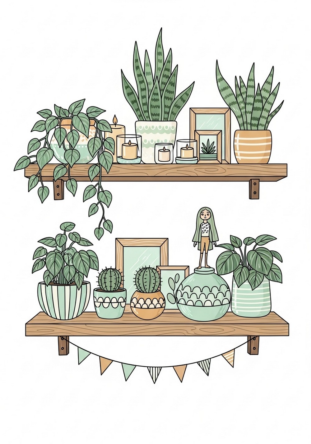 Whimsical Indoor Plant Shelf